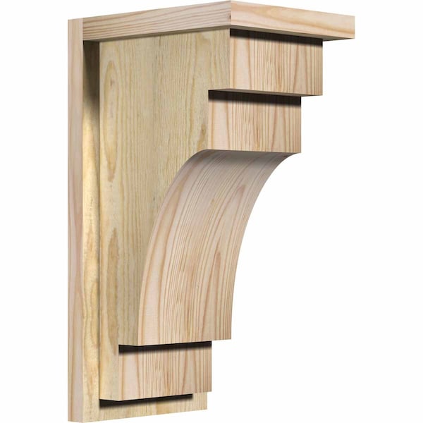 Ekena Millwork Mediterranean Rough Sawn Corbel w/Backplate, Douglas Fir, 8"W x 10"D x 18"H COR08X10X18MED01RDF - main
